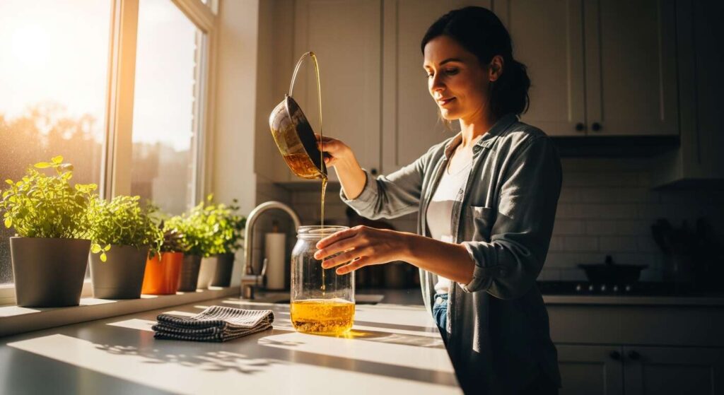 Dove gettare l’olio usato dopo la frittura: il trucco che nessuno ti ha mai detto